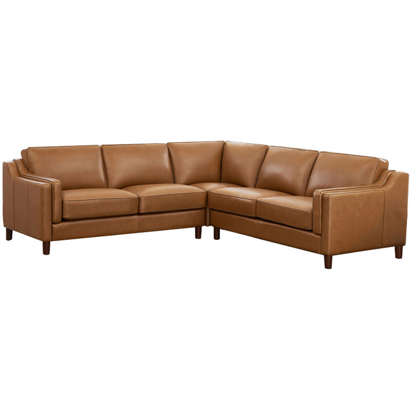 Bella Top Grain Leather Symmetrical Sectional