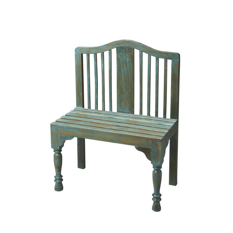 Butler Specialty Company Roseland Solid Wood 30.25W Bench, Blue