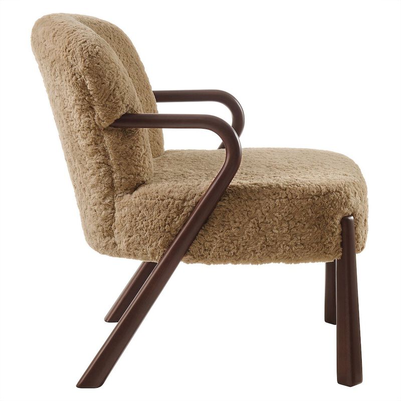 Arden Faux Shearling Accent Armchair image number 3