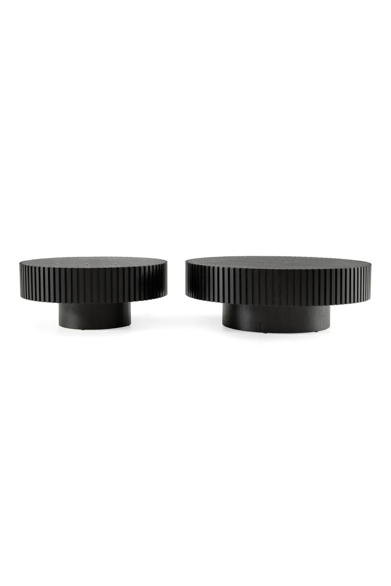 Ribbed Black Ash Coffee Tables (2) | OROA Modern Pierre image number 2
