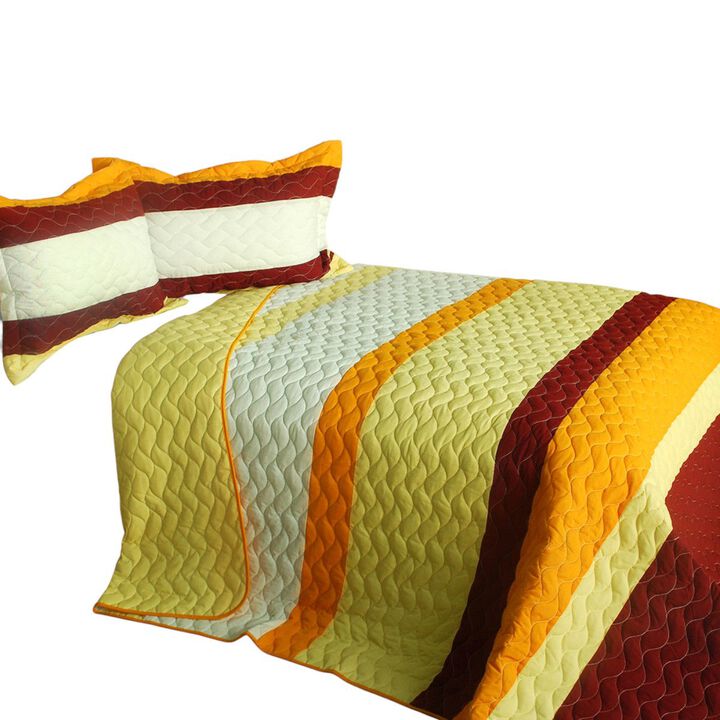 Full Queen Angels Walk on Through 3 Piece Patchwork Quilt Bedding Set