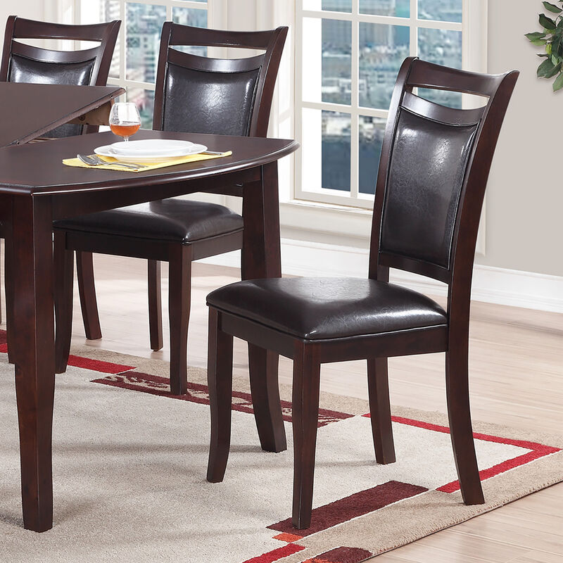 Dark Espresso Upholstered Dining Chairs, Set of 2 image number 4