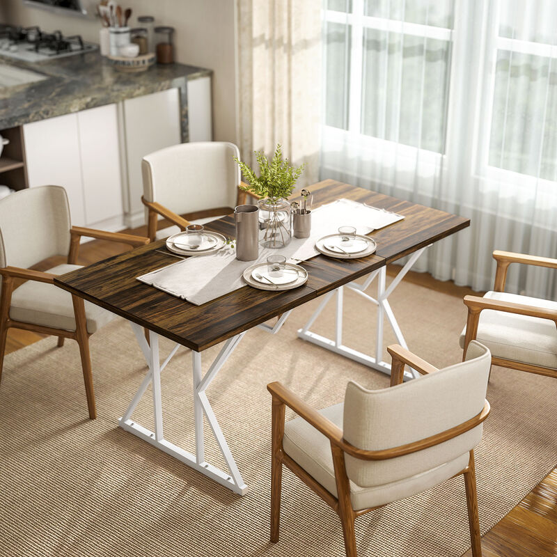 Hivvago Kitchen Dining Table for 4&ndash;6 with Extension Leaf image number 1