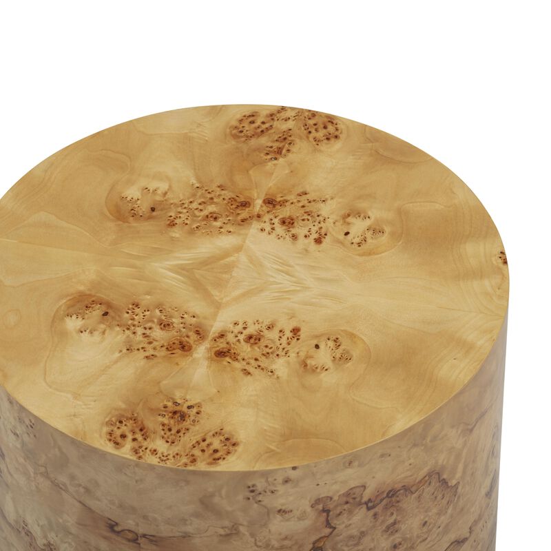 Fig Natural Burl Drum Side Table image number 5
