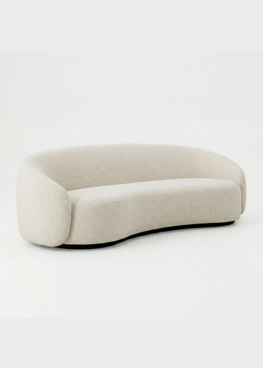 Modern Off White Curved Sofa | OROA Dove