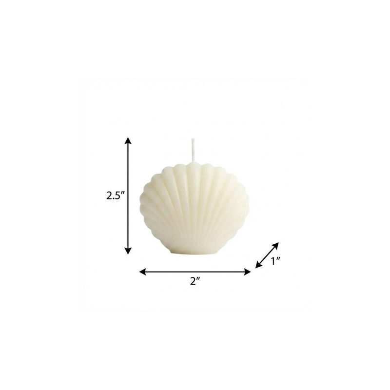 HomeRoots 3" Unscented Dimensional Seashell Candle image number 3