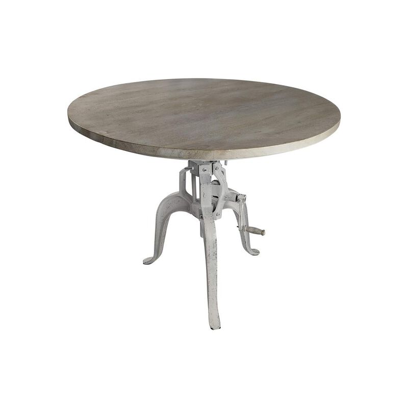 Carolina Living Bentley Adjustable Crank Table - Whitewash