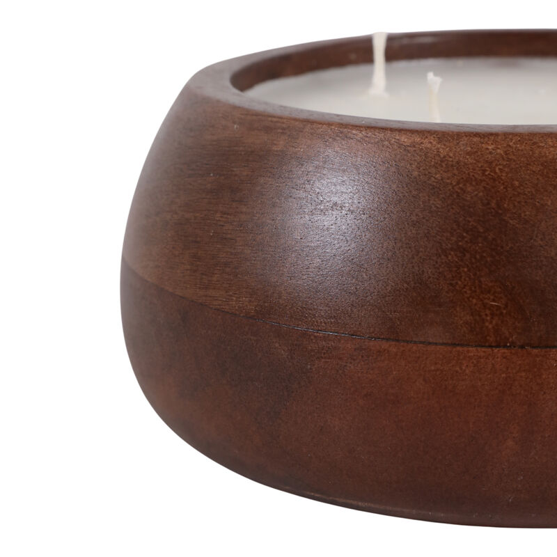Vanilla Wood Bowl Candle image number 5