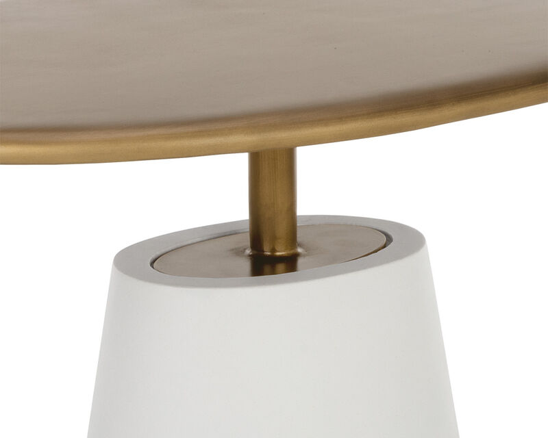 Kadin White Side Table