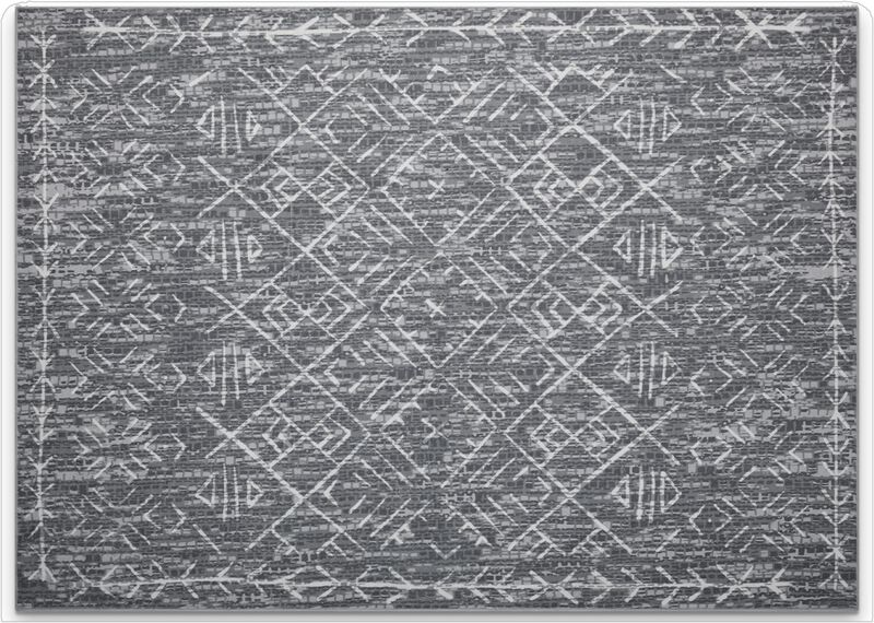 HomeRoots Geometric Distressed Area Rug image number 0