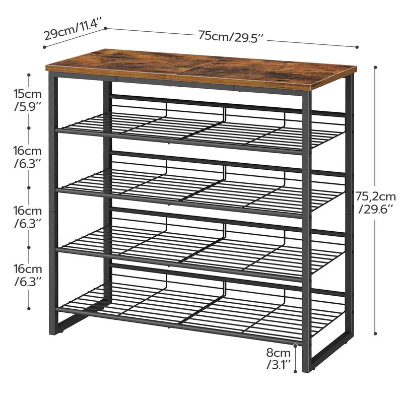 5-Tier Adjustable Shoe Rack, Space-Saving Organizer for Multiple Pairs image number 2