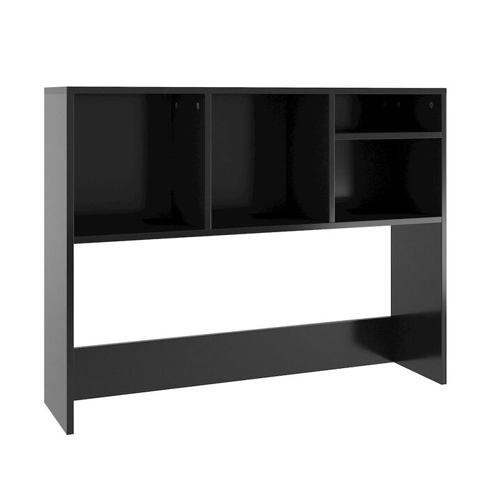 Flash Furniture Lotus Desktop Bookshelf Storage Organizer with Multiple Cubbies in Black