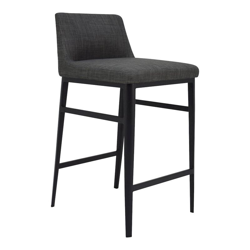 Starlight Canyon Home Modern Bar Stool Gray Upholstered Seating Comfy Bar Stool With Steel Frame image number 3