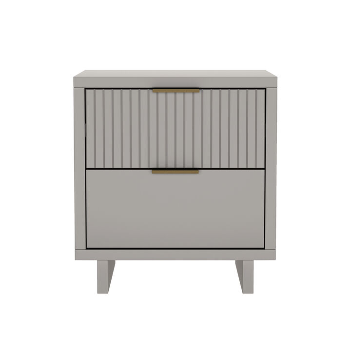 Elara Light Gray Nightstand