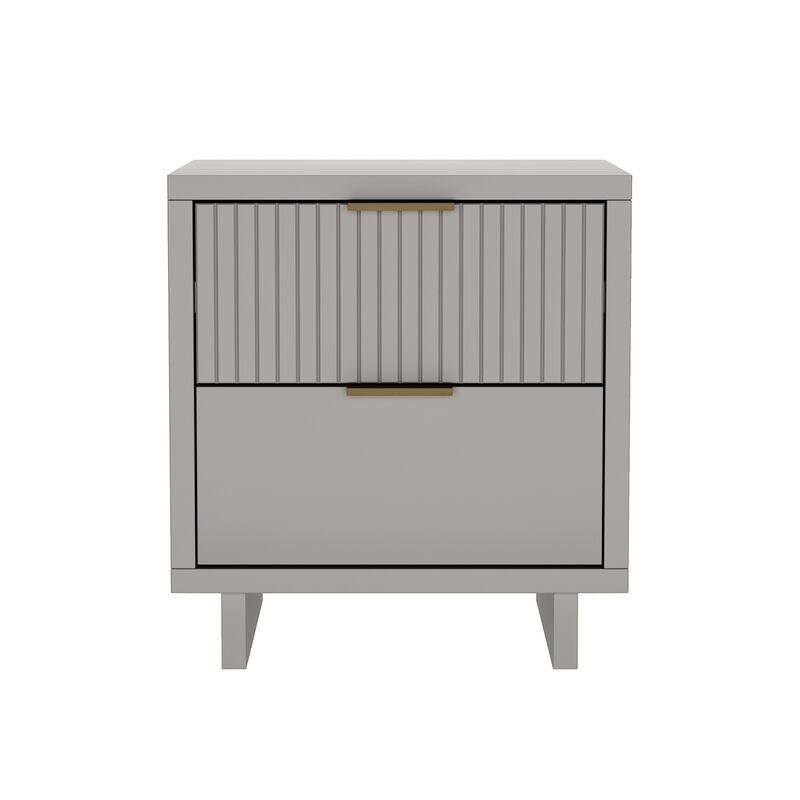 Elara Light Gray Nightstand image number 0