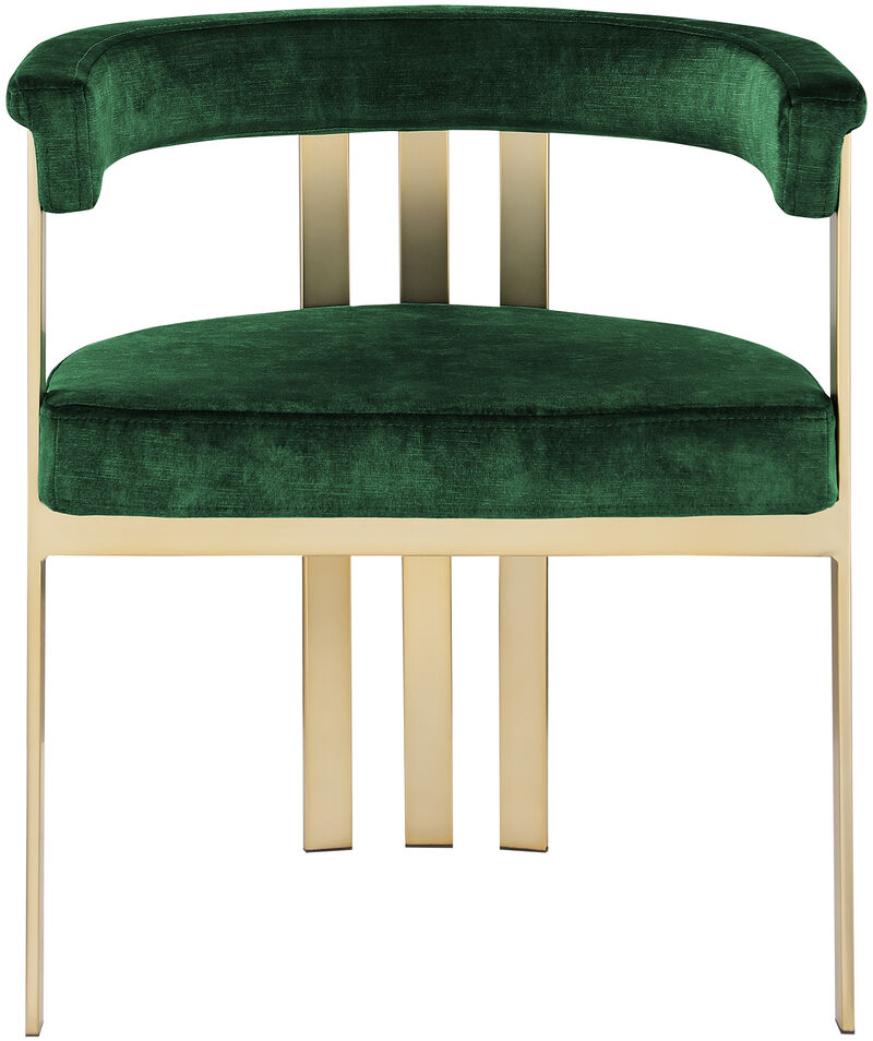 Meridian Furniture Marcello Green Velvet Dining Chair, Set of 2 image number 3
