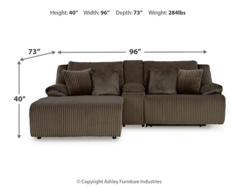 Top Tier 3PC Reclining Sectional Sofa