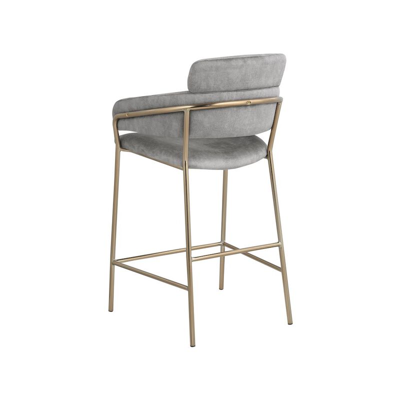 Meridian Furniture Yara Velvet Counter Stool