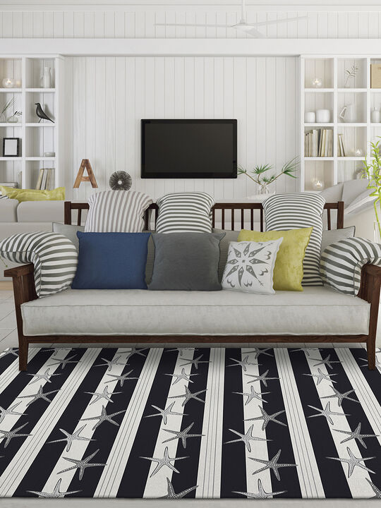 Seabreeze SZ12 Black 3' x 5' Rug