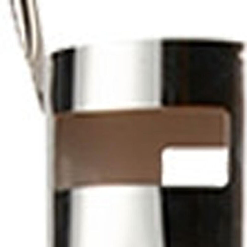 HomeRoots Set of Two Clear And White Glass And Solid Wood Floor Lantern Candle Holders