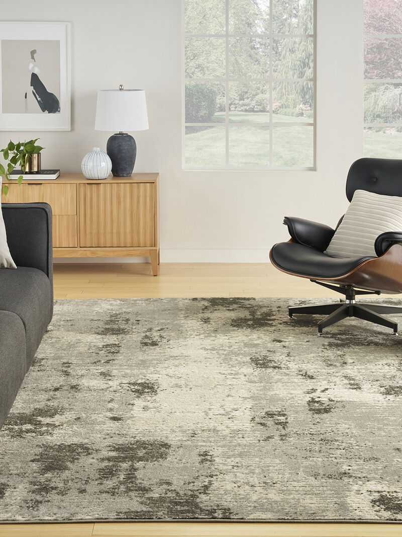 Serenity Home SRH06 Ivory/Gray 9' x 12' Rug