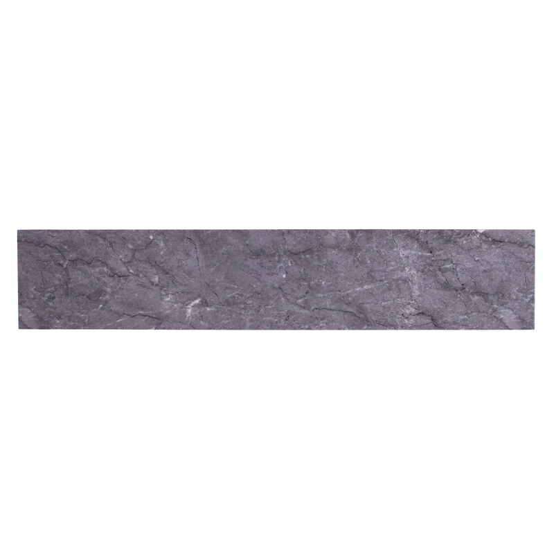 HomeRoots 52" Gray and Gold Faux Marble and Metal A Frame Console Table image number 2