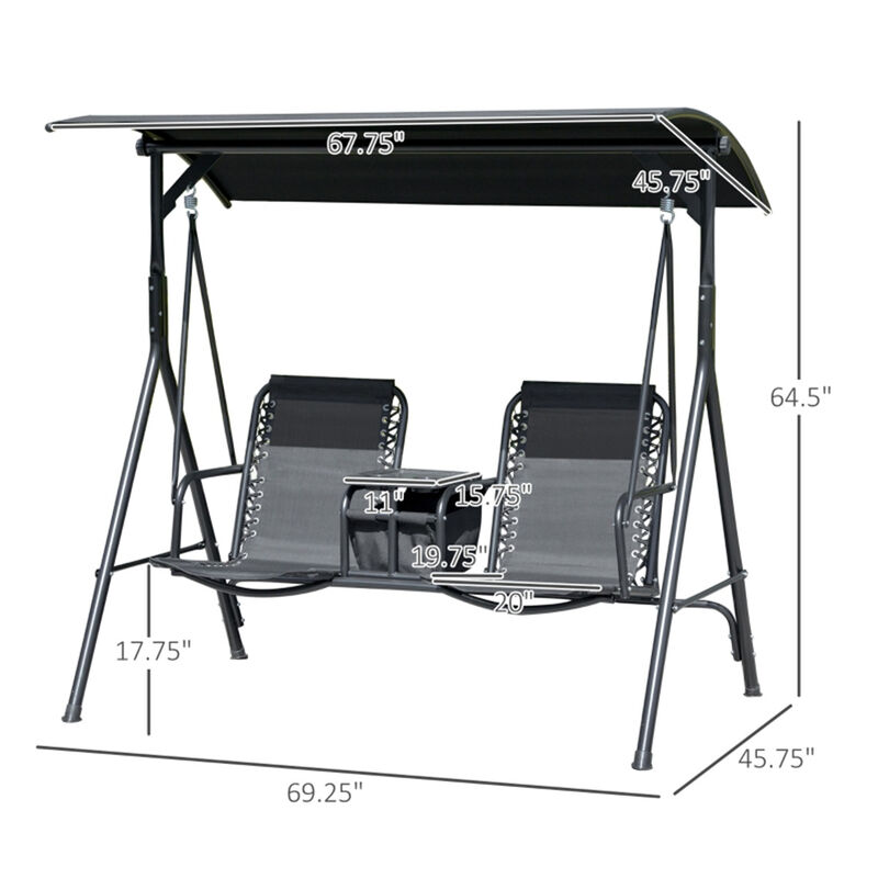 Hanging Patio Swing Chair for Backyard Porch and Sunroom