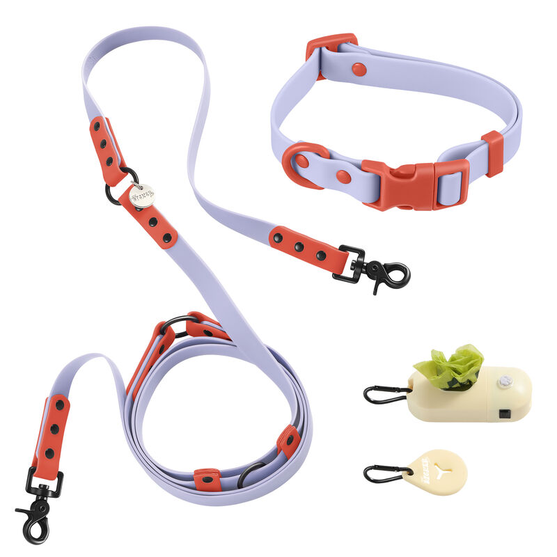 Luna  Adjustable 6-in-1 Waterproof Hands-Free Leash and Collar with LED Flashlight