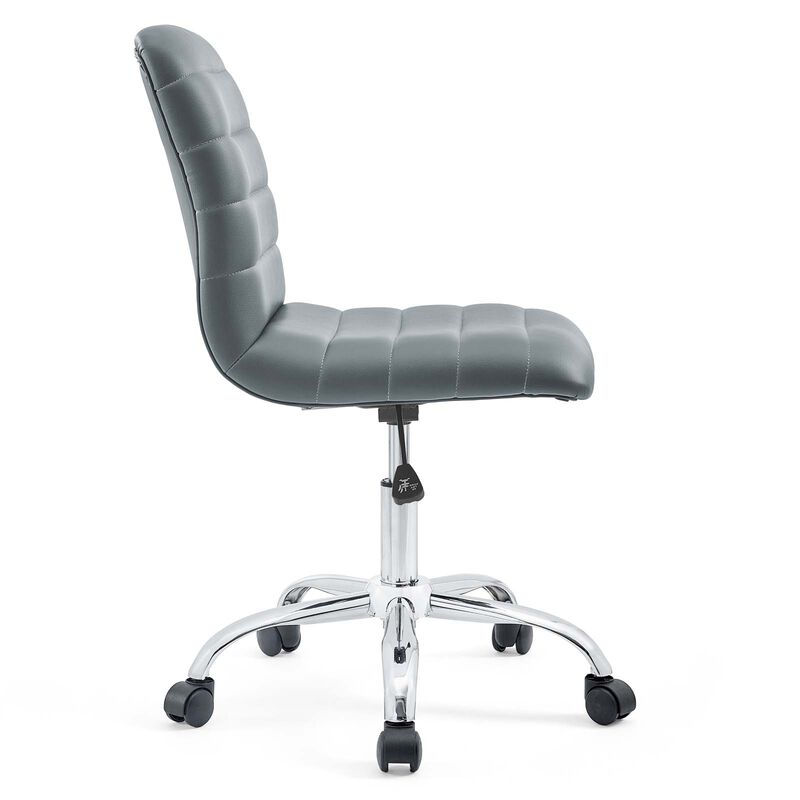 Modway Furniture - Ripple Armless Mid Back Vinyl Office Chair Bright Green image number 3