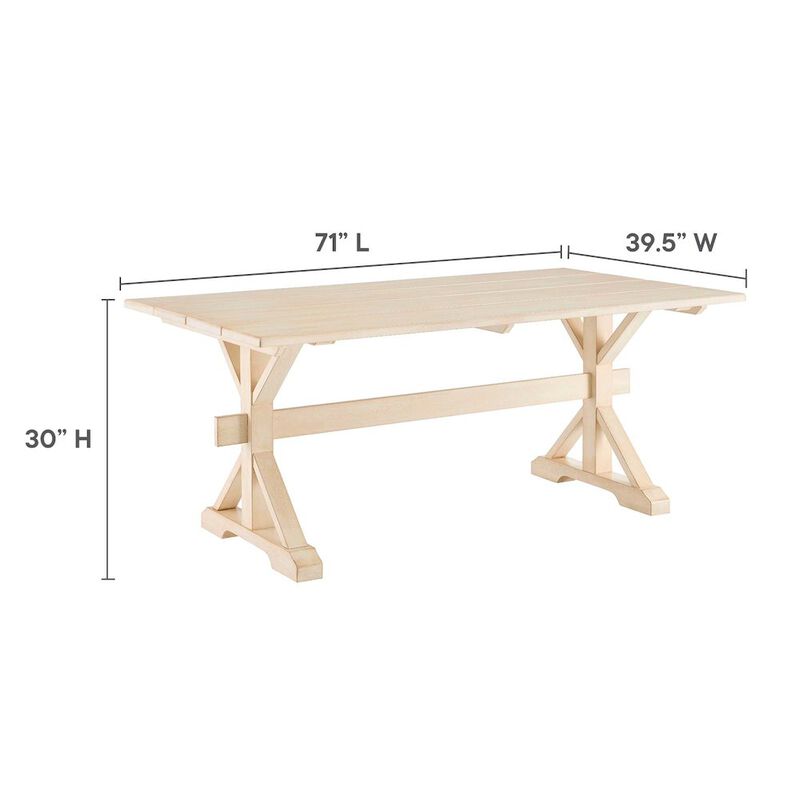 Windchime 71" Wood Dining Table image number 2