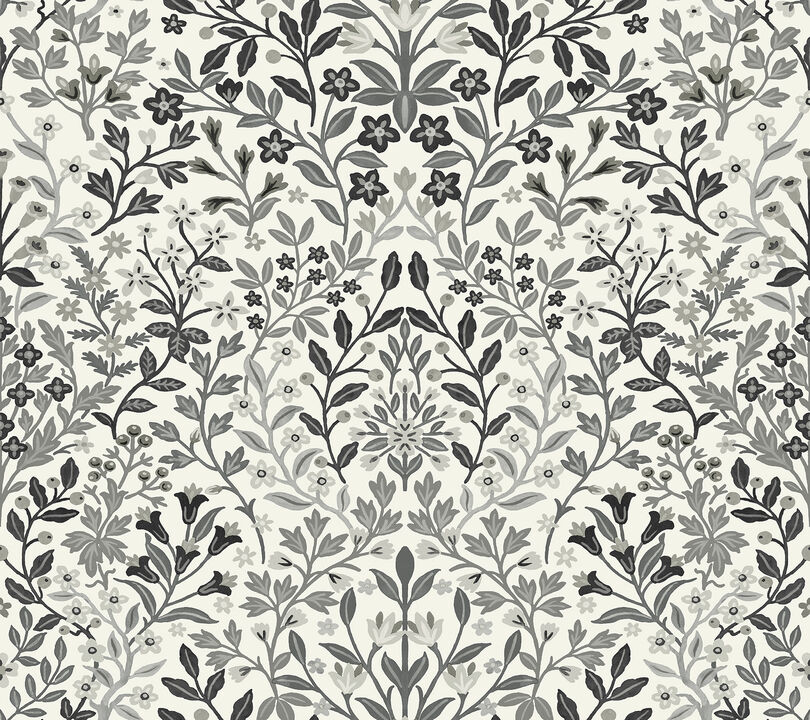 Garden White & Black Terrace Wallpaper