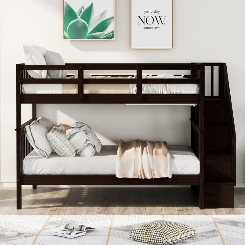 Streamdale Full-Over-Full Bunk Bed with Storage image number 0