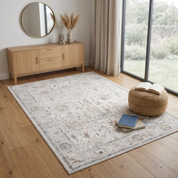 HomeRoots Abstract Distressed Area Rug