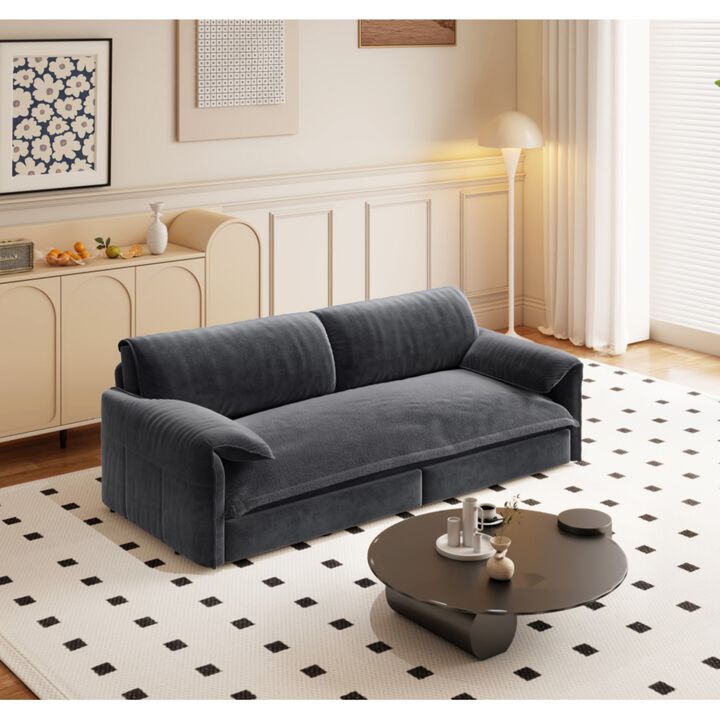 Lescet Velvet Pull‑Out Sleeper Sofa Bed