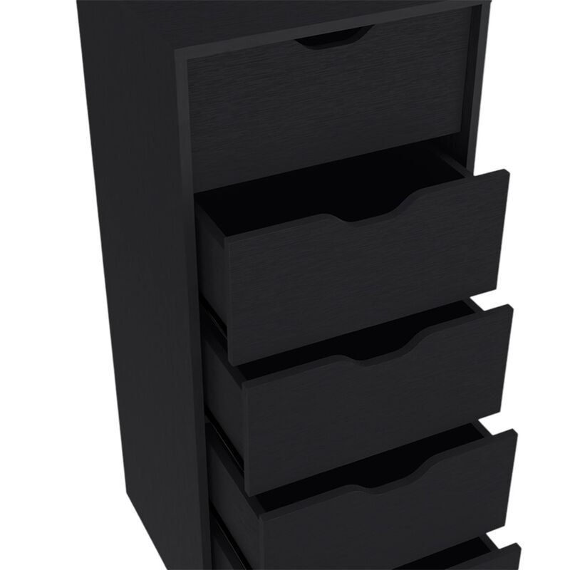 HomeRoots 18" Gray Five Drawer Standard Chest image number 3