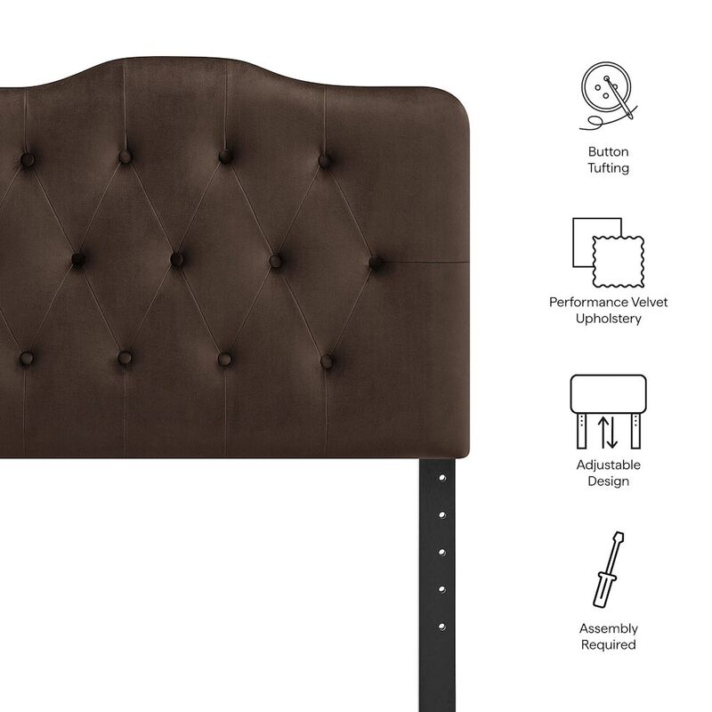 Annabel Stain-Resistant Performance Velvet Twin Headboard image number 2