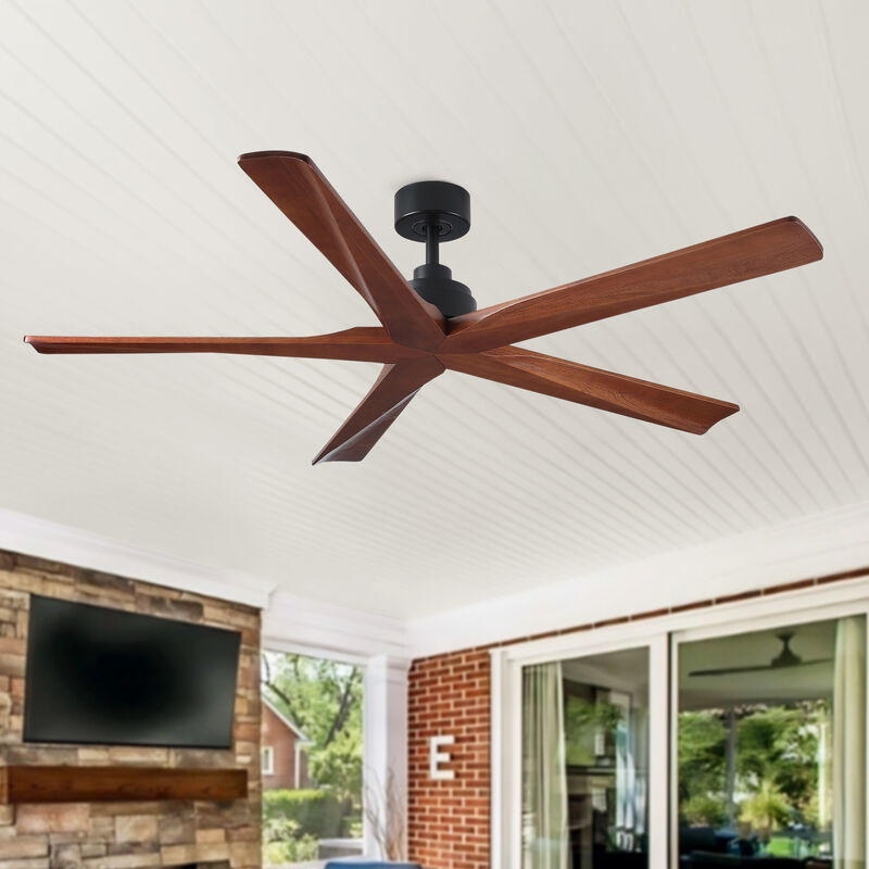 ELEMENT ACE Low Profile Reversible Ceiling Fan with Remote Control Quiet Operation Energy Efficient DC Motor 6 Adjustable Speeds Ideal for Medium Sized Rooms Year Round Use image number 3