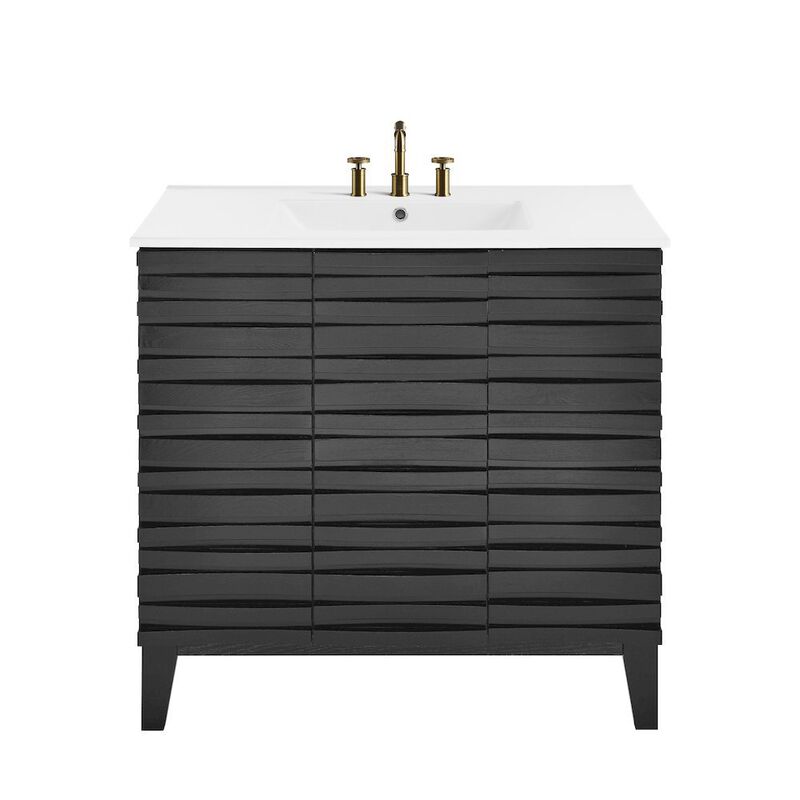 Swiss Madison Cascade 36 in. Bathroom Vanity with 3-Hole Ceramic Sink Top image number 0