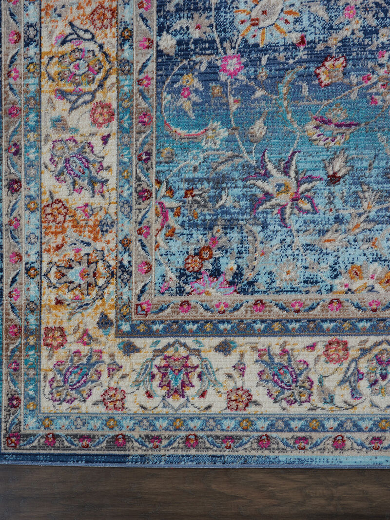Vintage Kashan VKA01 Blue 4' x 6' Rug