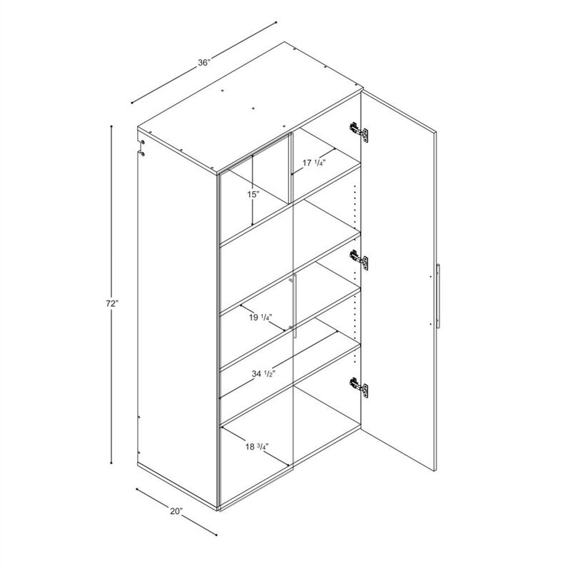 Prepac HangUps 36 Large Storage Cabinet