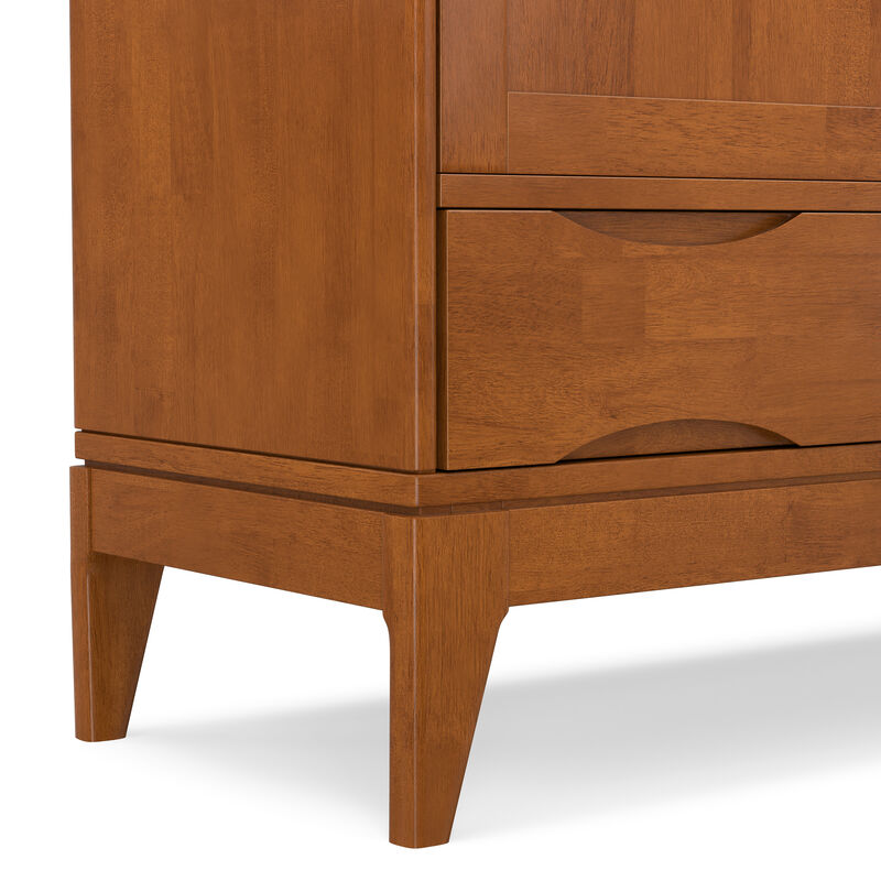 Harper 48 inch Wide Solid Hardwood Mid-Century Modern Medium Storage Cabinet in Teak Brown image number 9