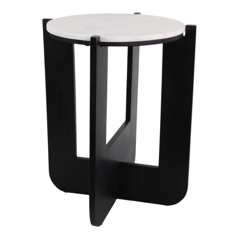 Criss-Cross Marble Top Accent Table image number 1