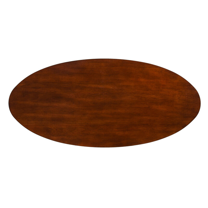Hivvago 52 Inch Brown Solid Wood With Iron Coffee Table