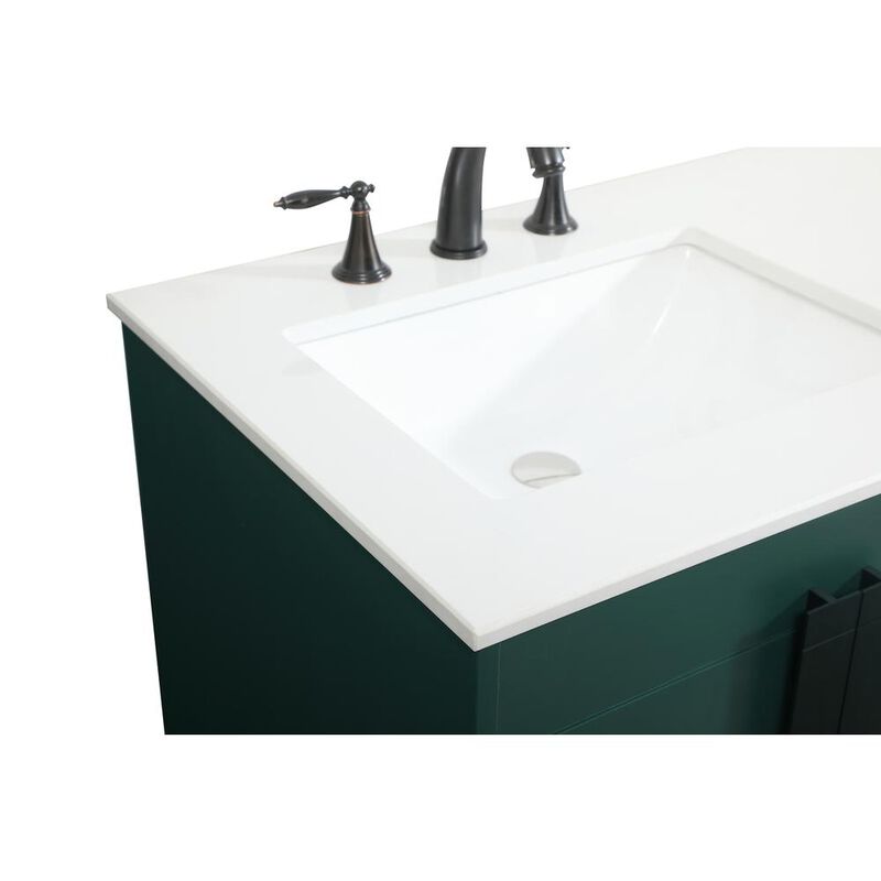 Elegant Kitchen and Bath 60 inch double bathroom vanity in green