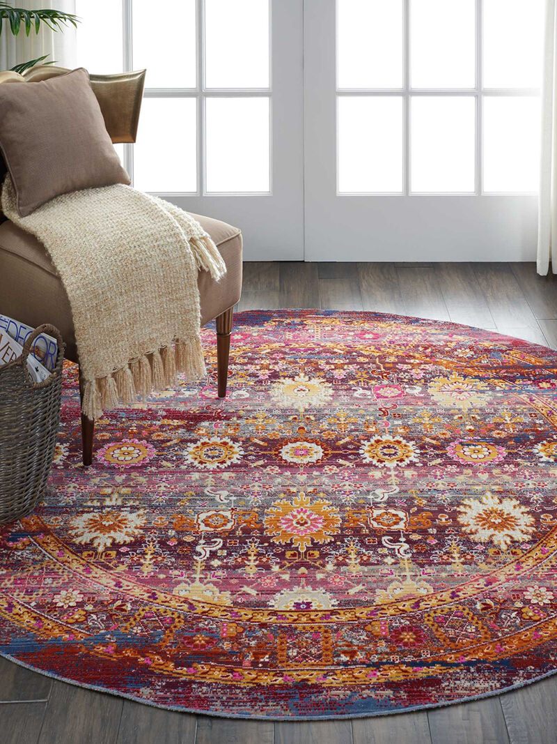 Vintage Kashan VKA03 Red/Multicolor 4'6" x 6'6" Rug