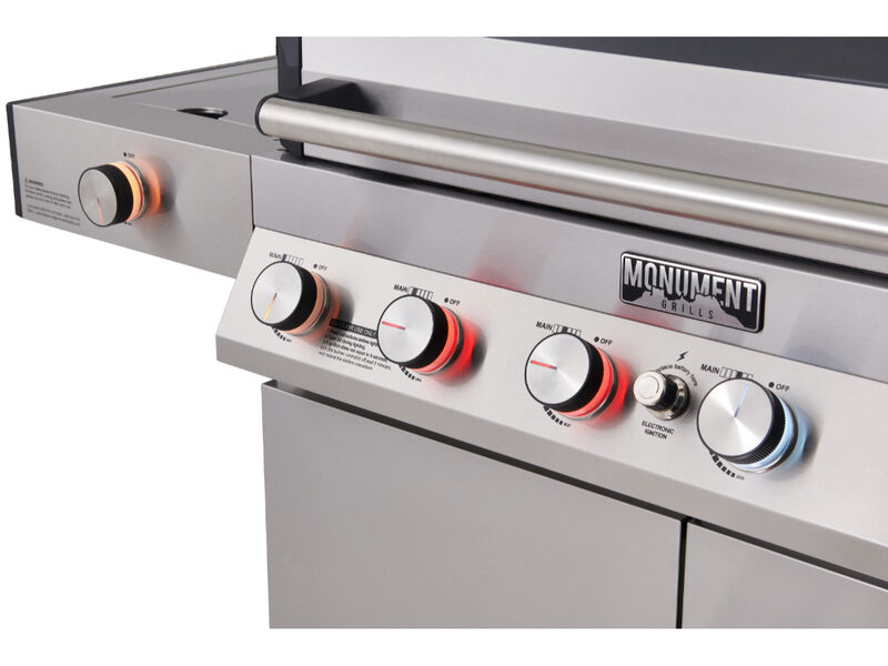 Monument Grills Denali Series | 6 Burner Smart Stainless Steel Propane Natural/ Gas Grill
