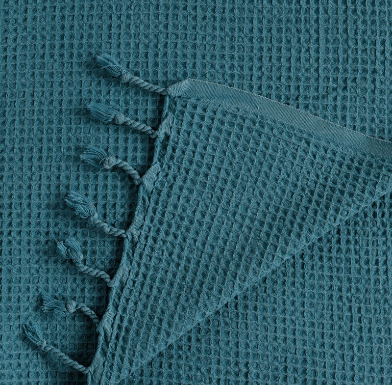 Textile Waffle Plain Cotton King Coverlet