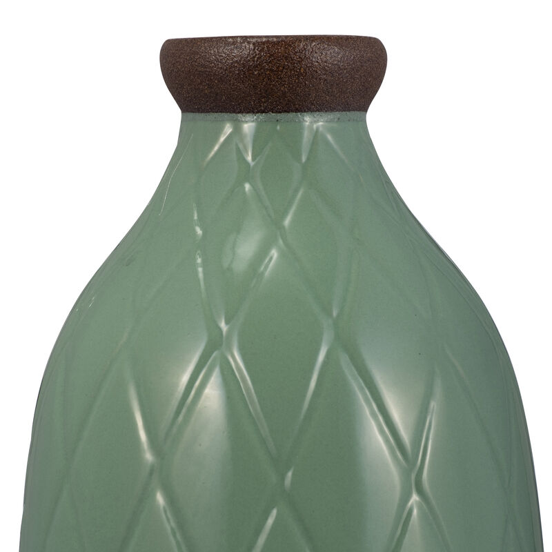 16" Plaid Textured Vase image number 3