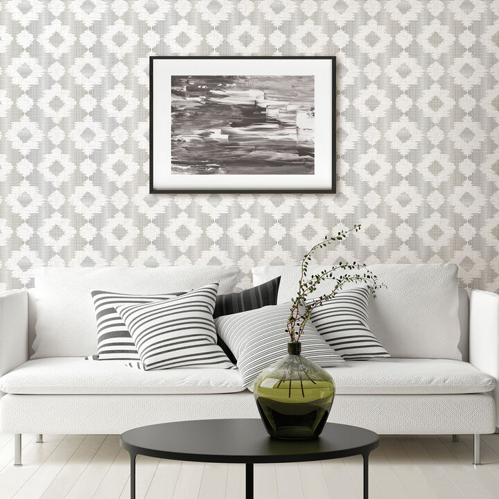 Babylon Metallic Abstract Floral Wallpaper (Set of 2)
