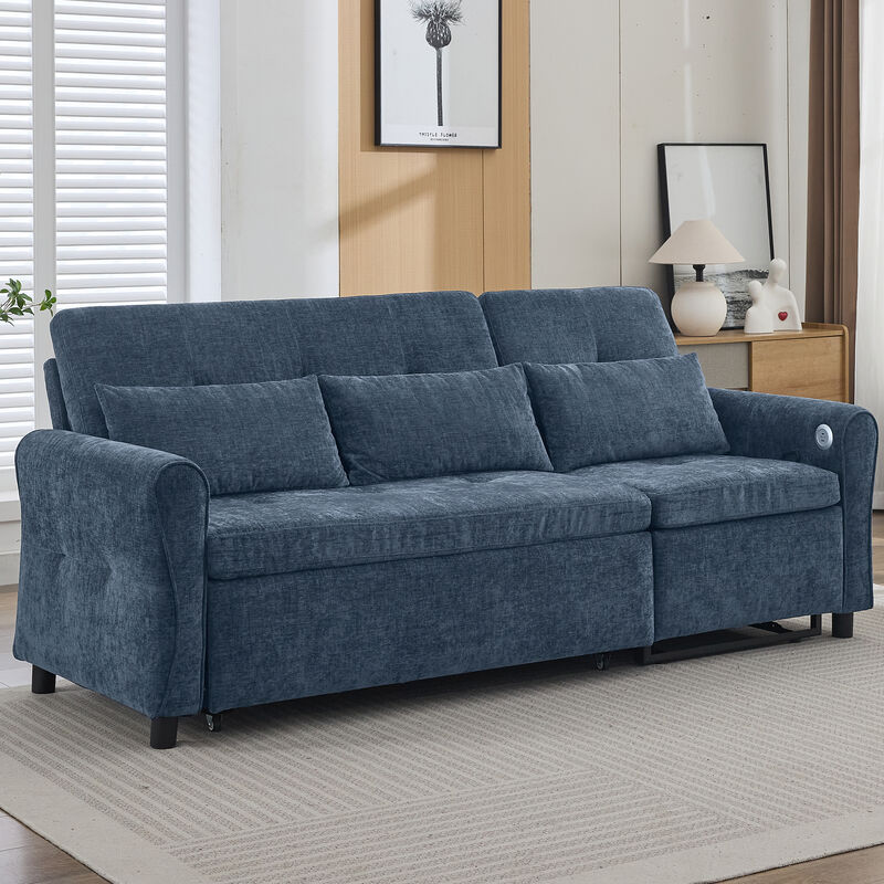 Merax hree-seater Sofa with a Sofa Bed and a Reversible Recliner Sofa